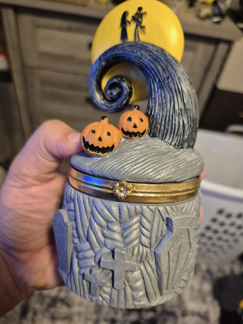 Nightmare Before Christmas Jack Skellington Halloween Trinket Box - Picture 8 of 11